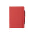 Bloc notes 100 feuilles, couverture rigide, stylo aluminium ROBIN rouge