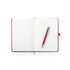 Bloc notes 100 feuilles, couverture rigide, stylo aluminium ROBIN logo entreprise