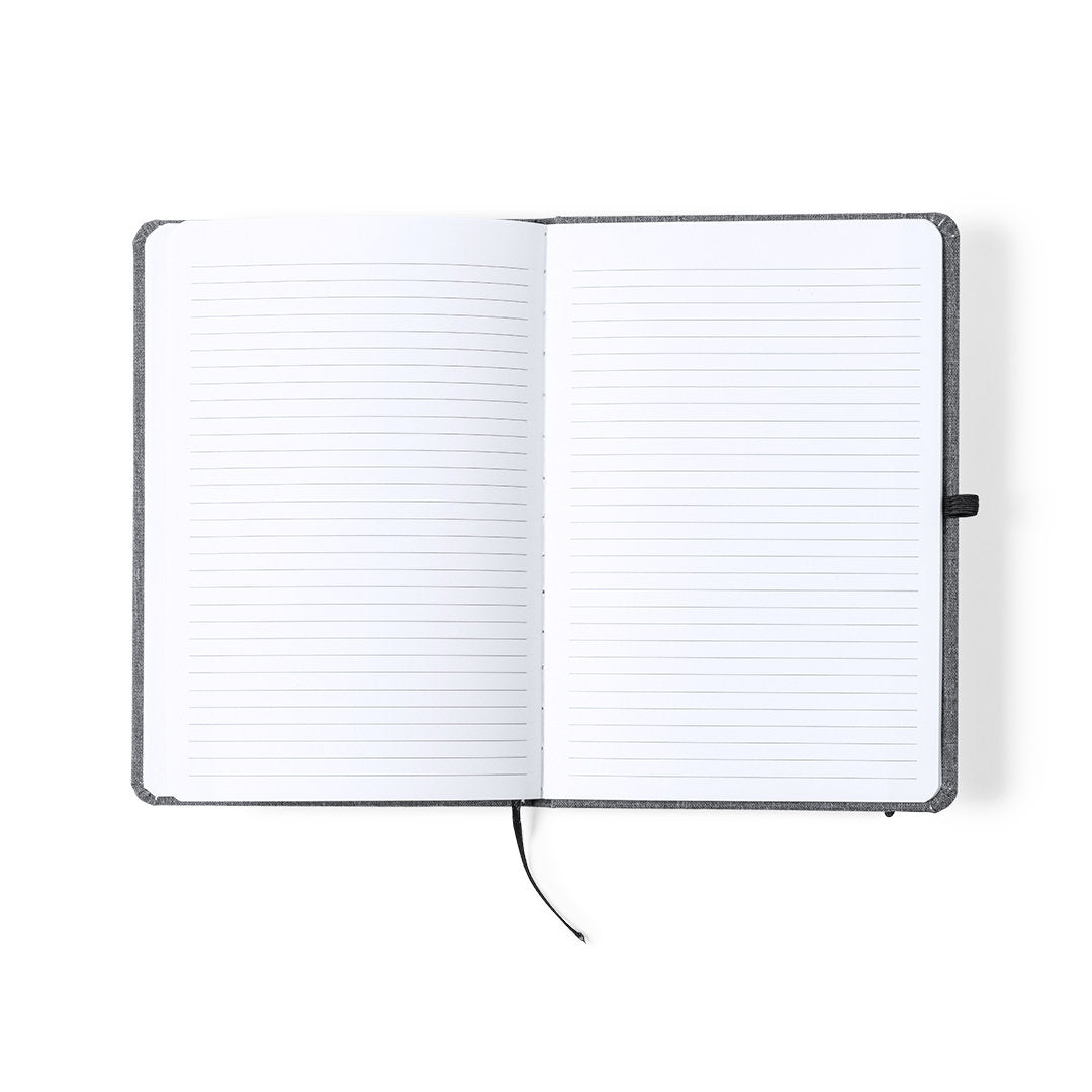 Bloc notes 100 feuilles, polyester 600d rpet PACMEL avec marquage 