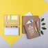 Bloc notes 125 mini notes adhésives stylo inclus en carton recyclé MAKRON logo marque 