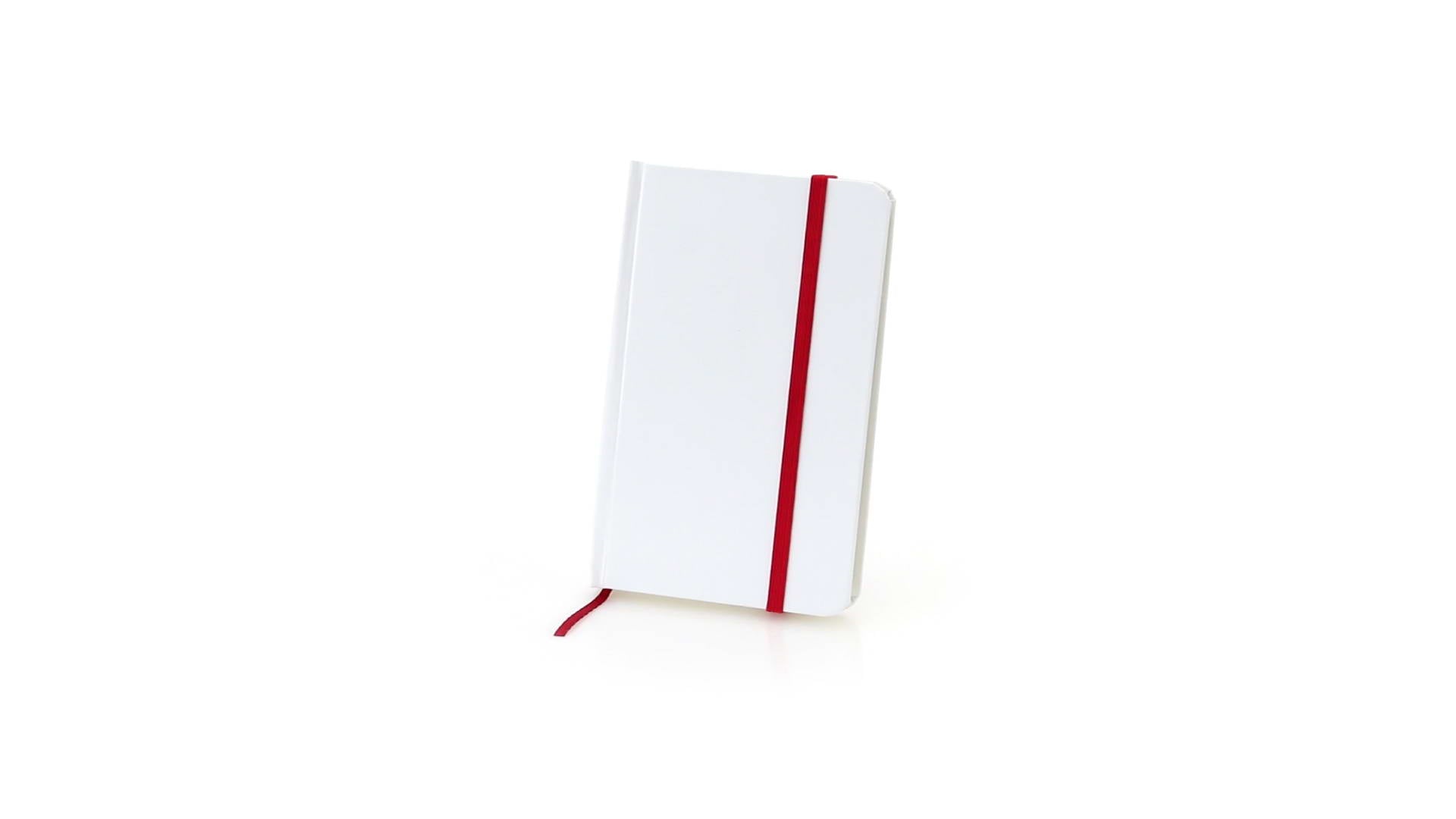 Bloc notes 80 feuilles avec couverture rigide en carton YAKIS rouge et blanc