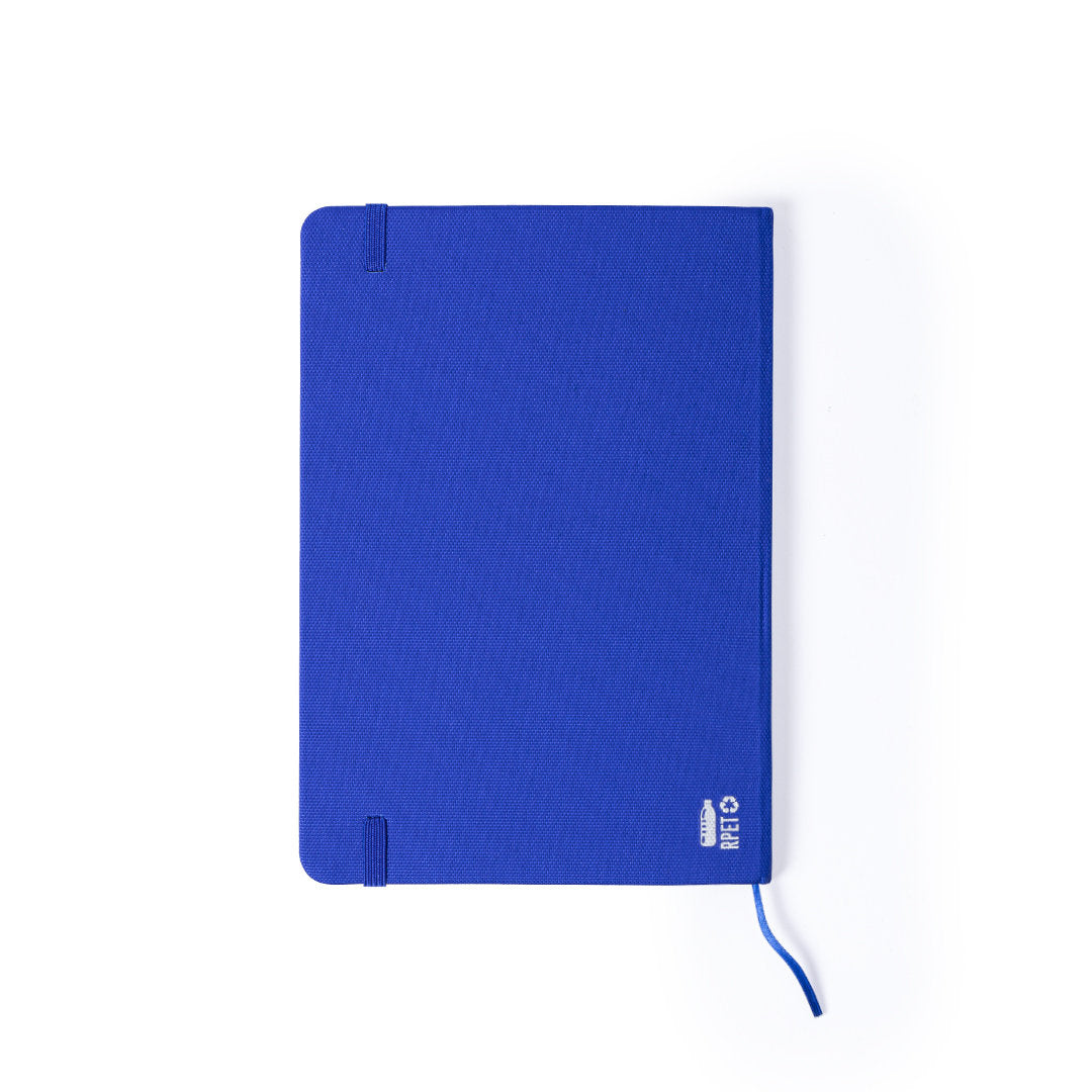 Bloc notes, 80 feuilles, couverture rigide polyester 600d rpet MEIVAX personnalisable