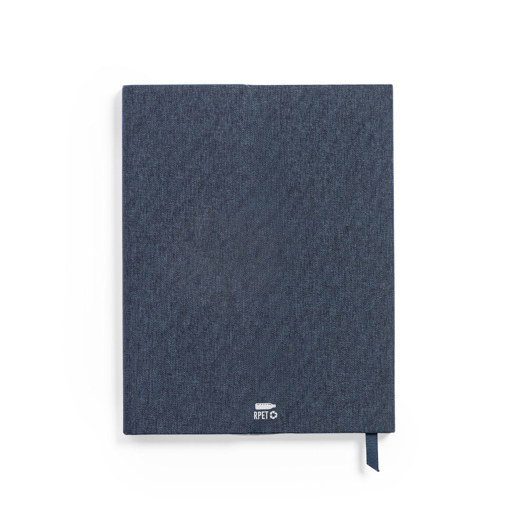 Bloc-notes 80 feuilles en polyester 300d rpet et bambou AQUO marquage logo