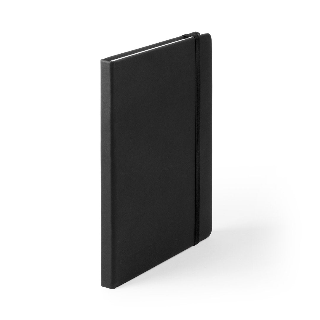 Bloc notes avec couverture rigide en cuir pu (similicuir), 100 feuilles CILUX noir