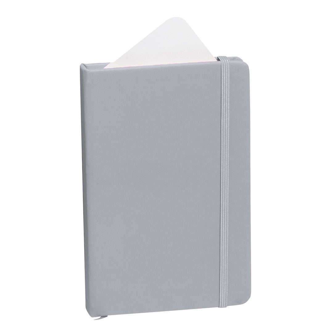 Bloc notes avec couverture rigide en similicuir 100 feuilles KINE gris