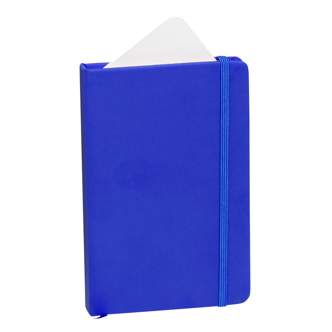 Bloc notes avec couverture rigide en similicuir 100 feuilles KINE bleu