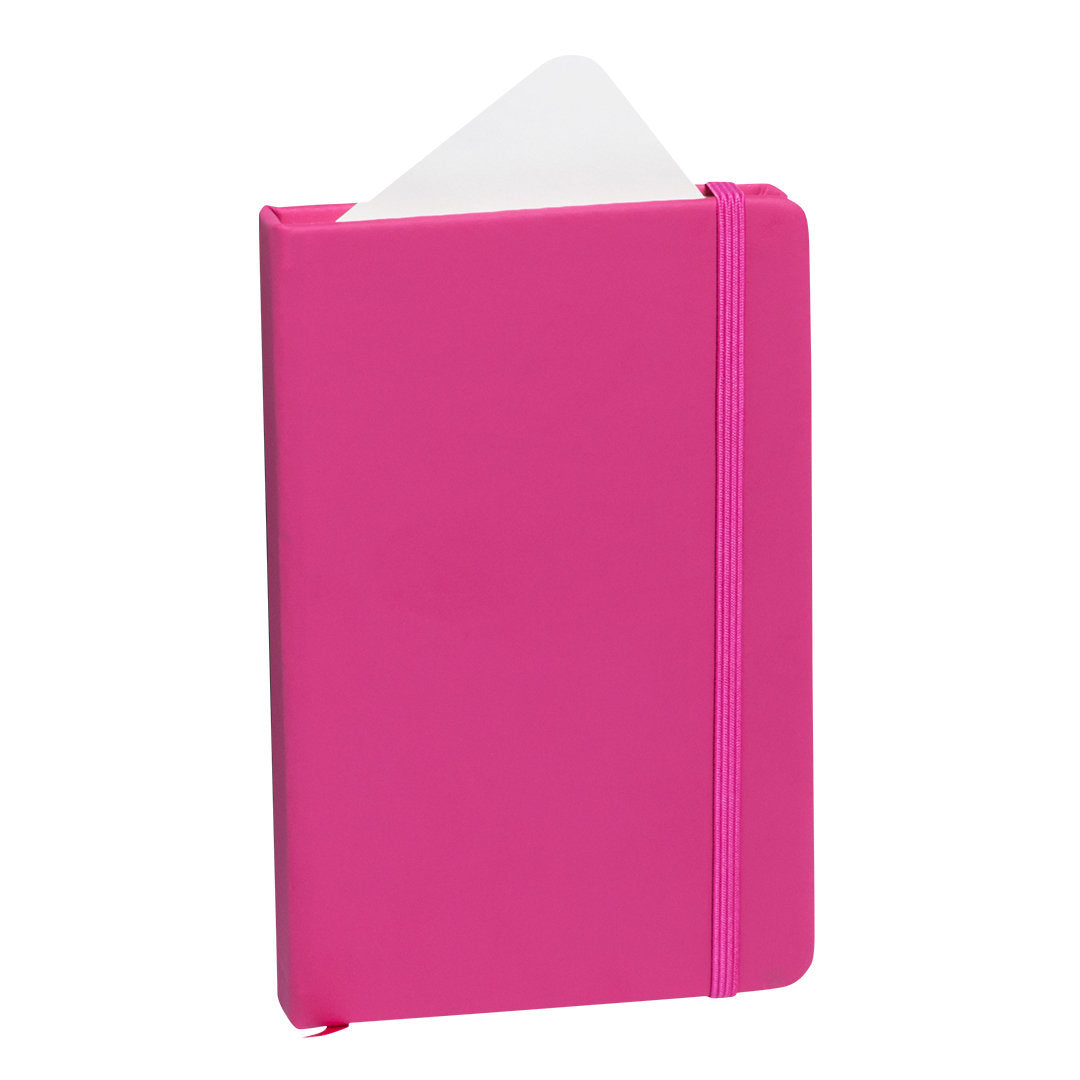 Bloc notes avec couverture rigide en similicuir 100 feuilles KINE rose