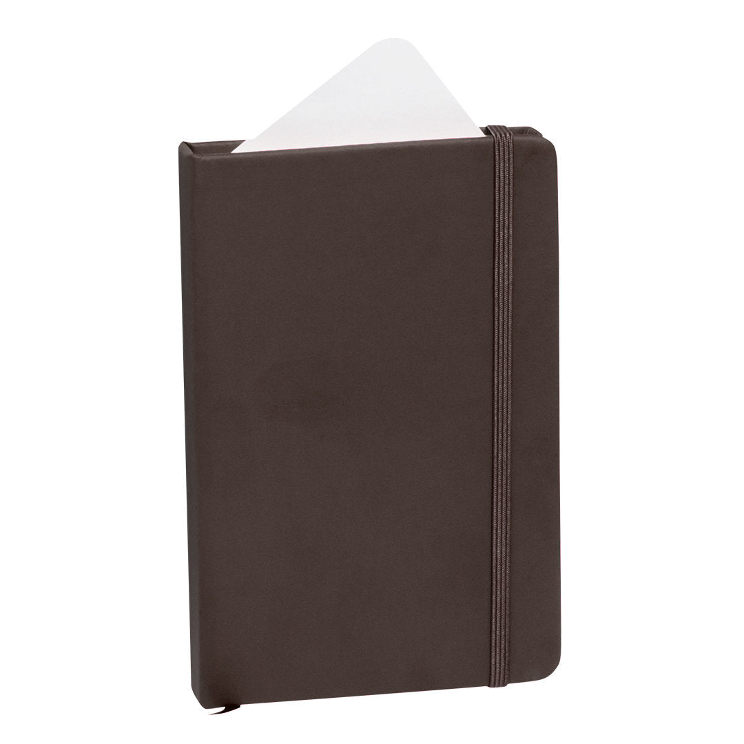 Bloc notes avec couverture rigide en similicuir 100 feuilles KINE marron