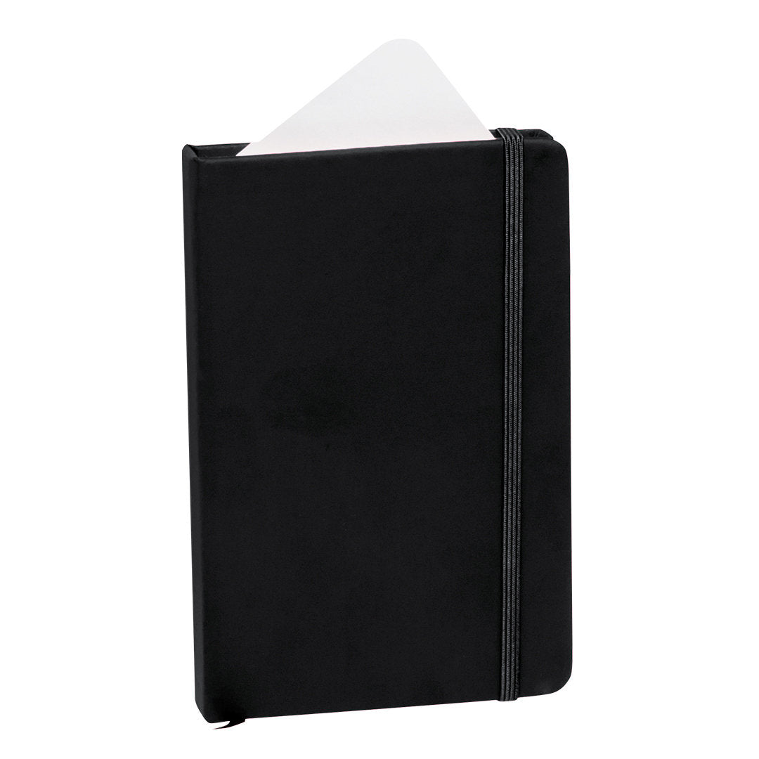 Bloc notes avec couverture rigide en similicuir 100 feuilles KINE noir