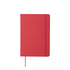 Bloc notes de taille a5, 100 feuilles, couverture rigide en similicuir KIOTO rouge personnalisable