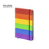 Bloc-notes arc-en-ciel multicolore avec couvertures rigides en similicuir au toucher doux