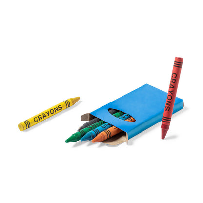 Boite de 6 crayons de cire TUNE personnalisable logo entreprise