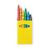 Boite de 6 crayons de cire TUNE étui jaune