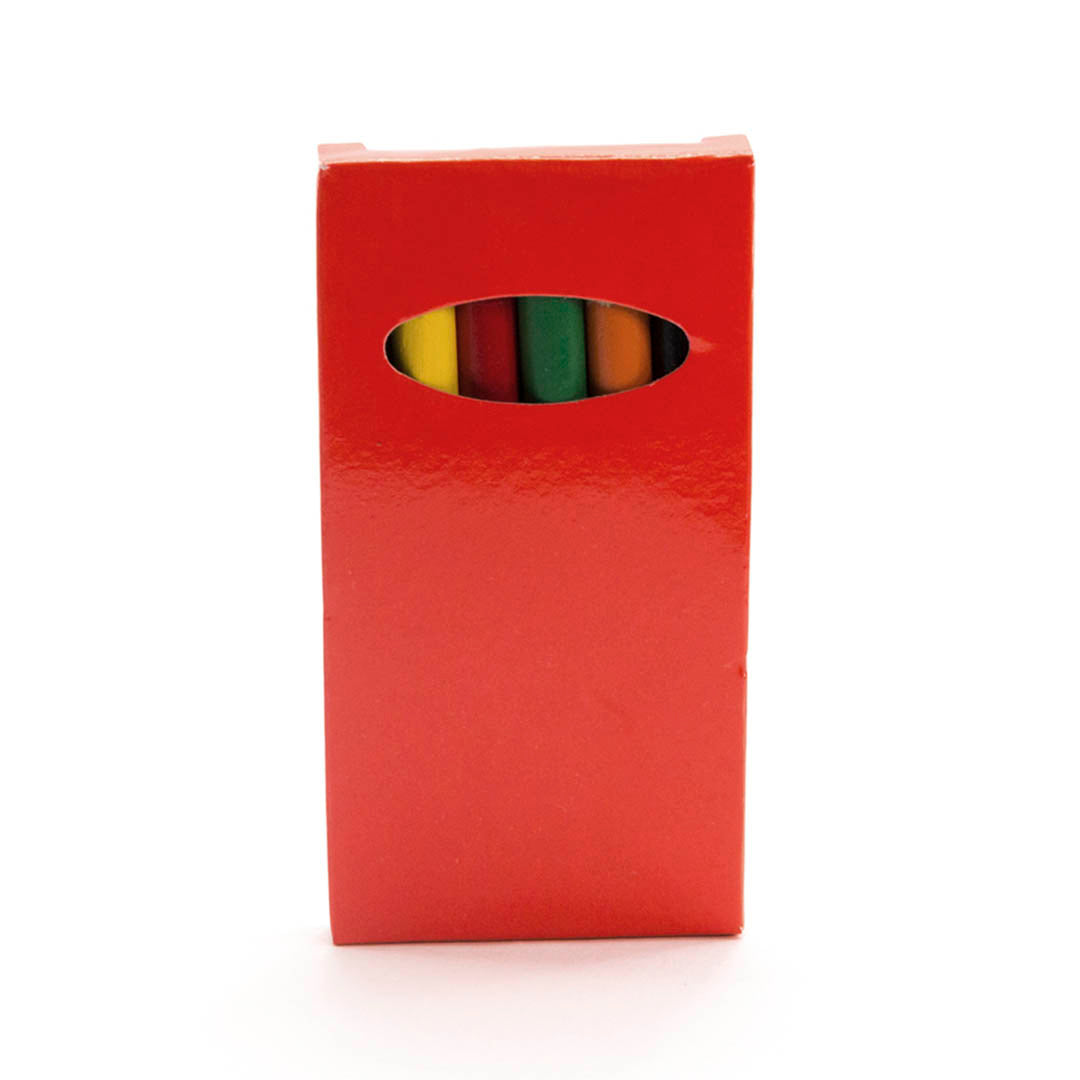 Boite de 6 crayons de couleur présentés dans une boîte à fenêtre en carton GARTEN