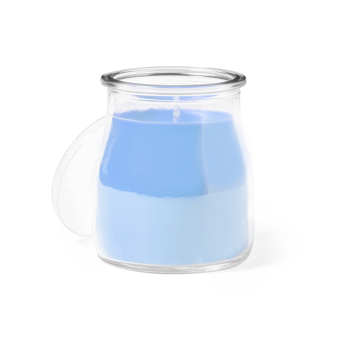 Bougie parfumée en pot de verre SAICER bleu