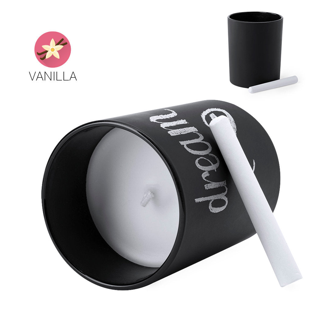 Bougies aromatique au parfum de vanille TEMUL personnalisable logo entreprise