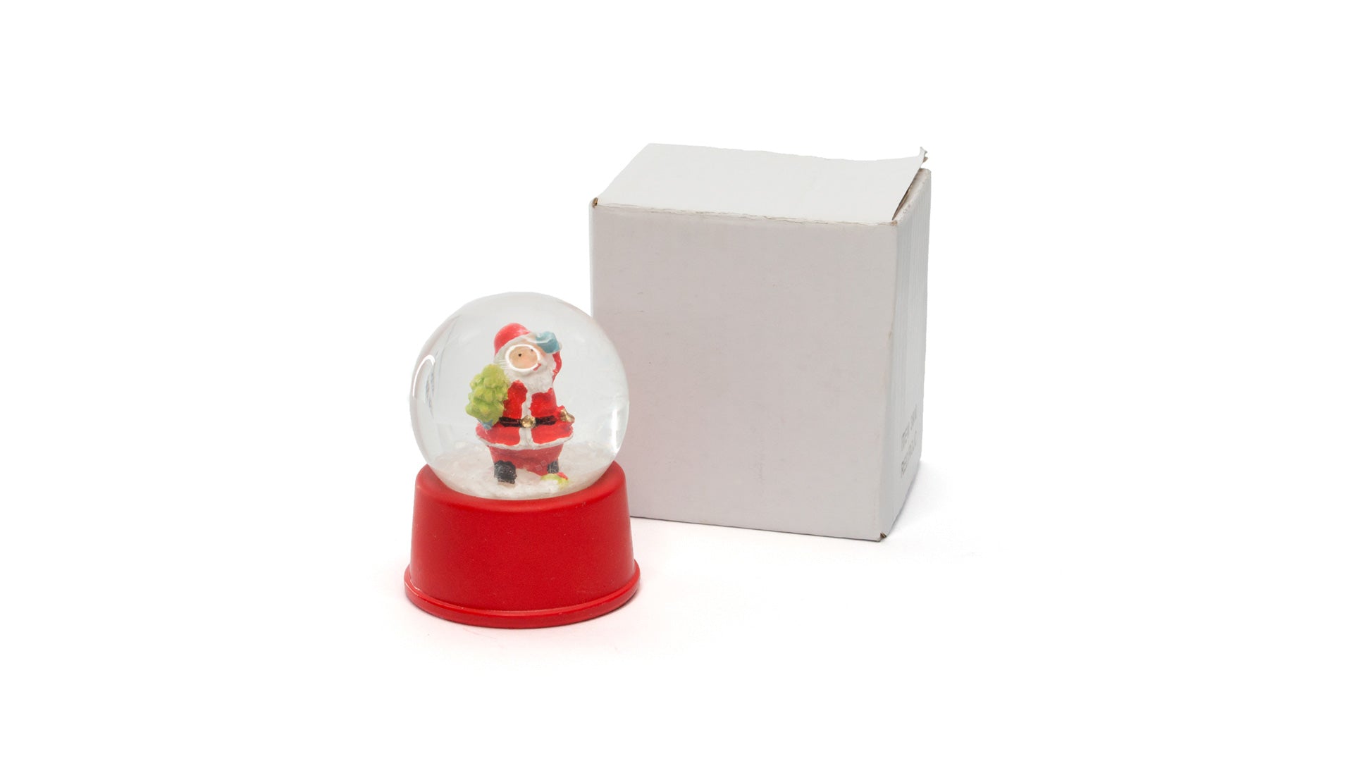Boule de Noël en verre, avec un liquide enneigé à l'intérieur SASKY