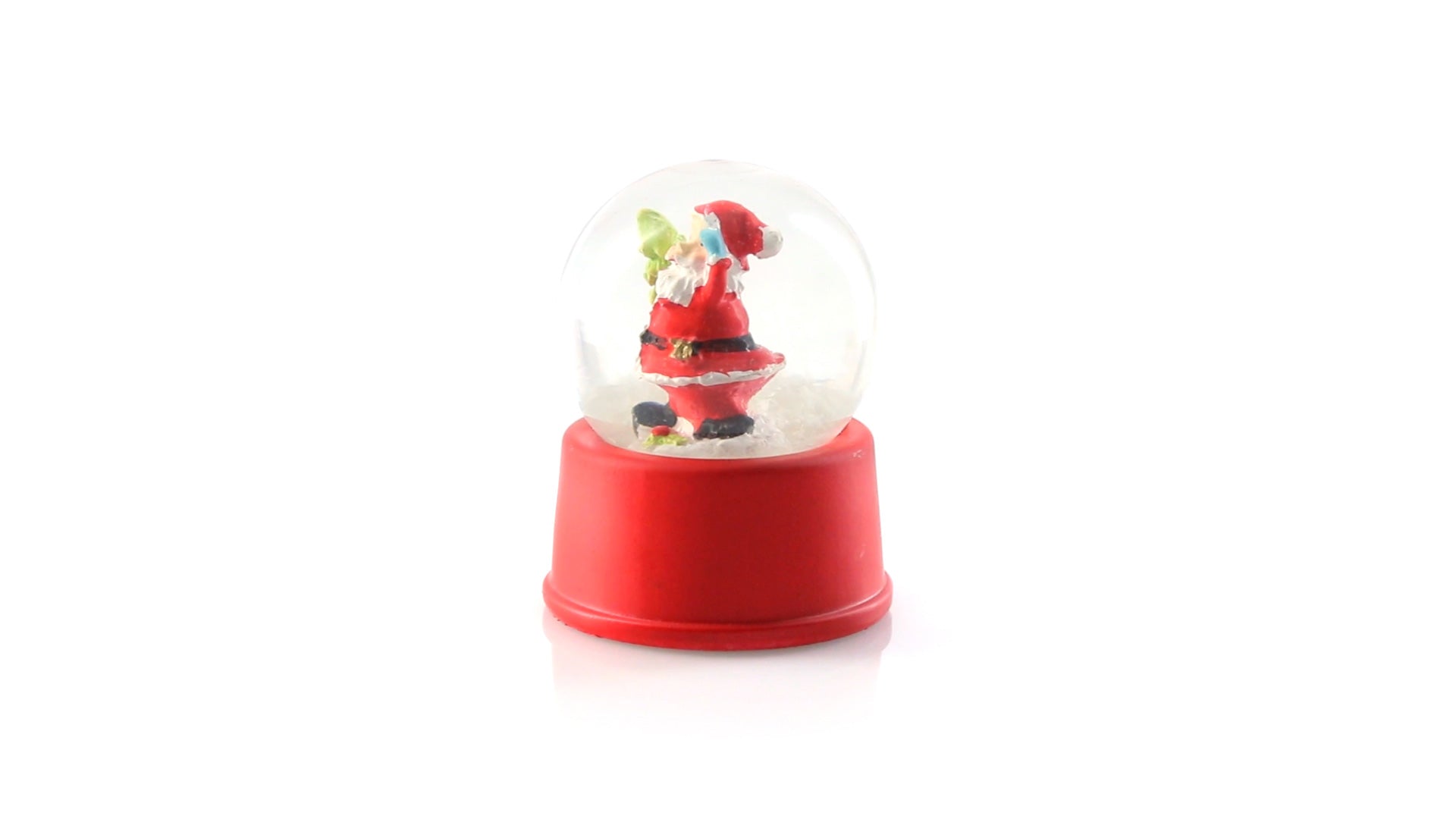 Boule de Noël en verre, avec un liquide enneigé à l'intérieur SASKY