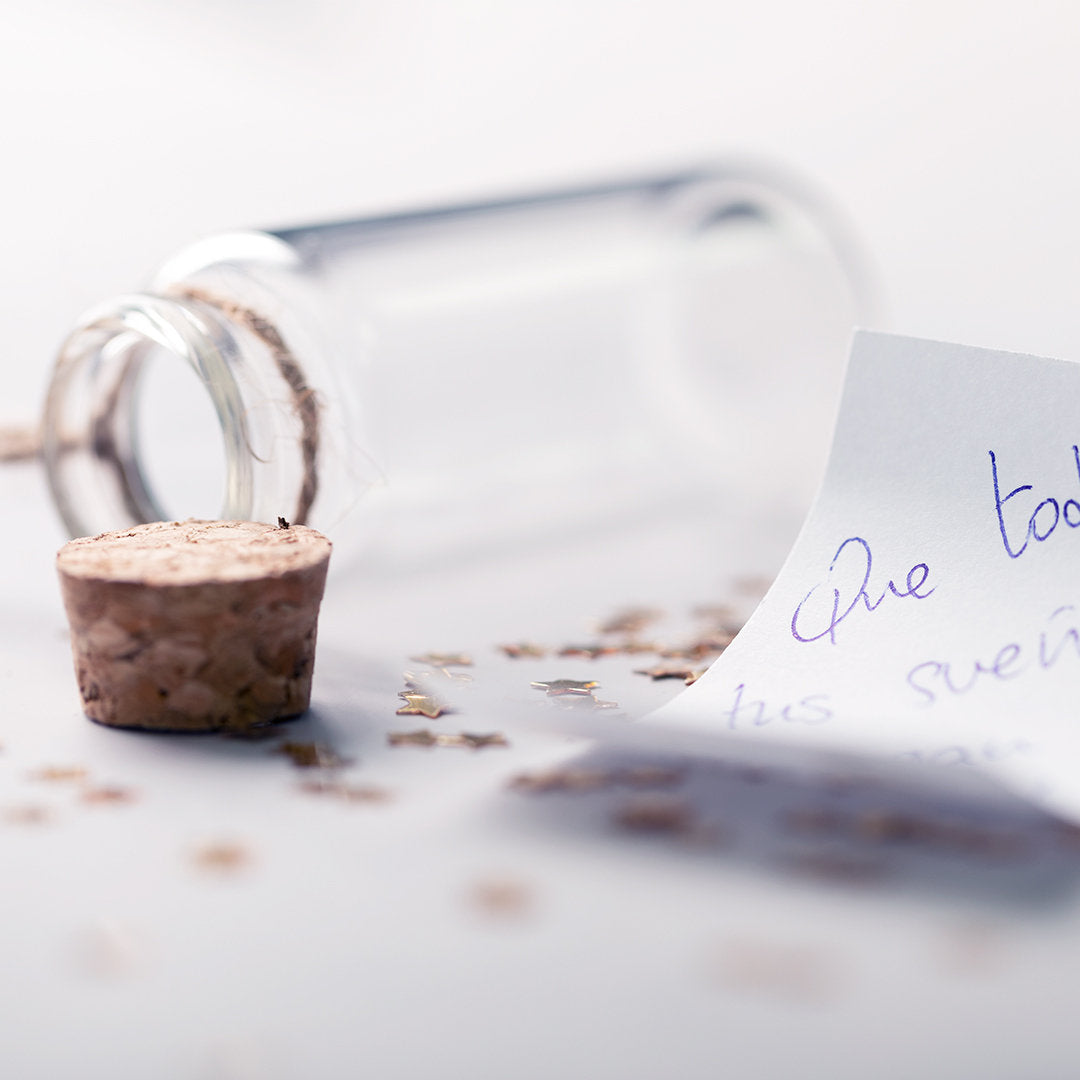 Bouteille à voeux de Noël en verre SHOILEN