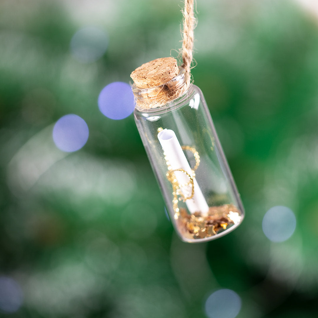 Bouteille à voeux de Noël en verre SHOILEN