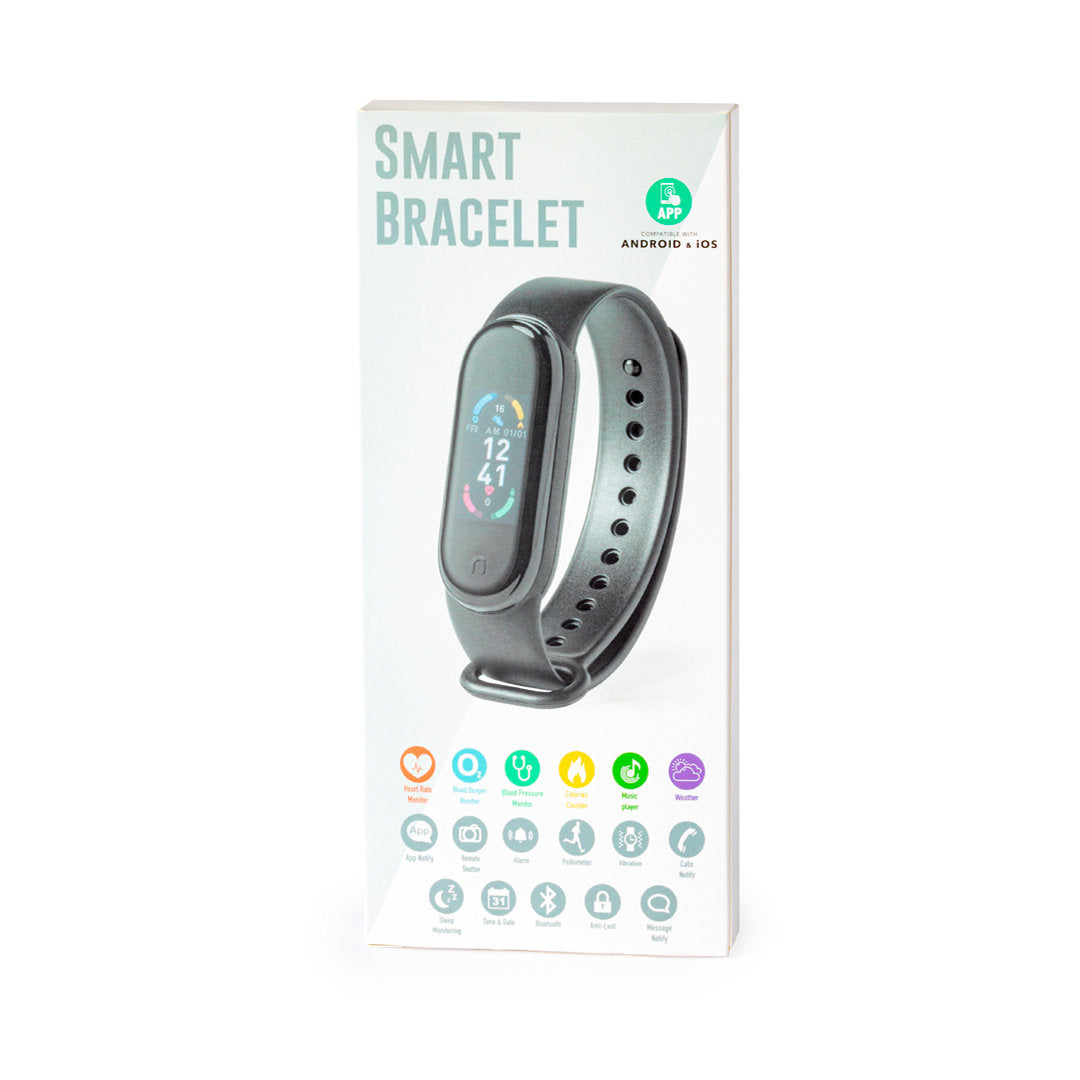 Bracelet intelligent multifonction, batterie 90 mAh, bracelet tpu SELKOS étui carton