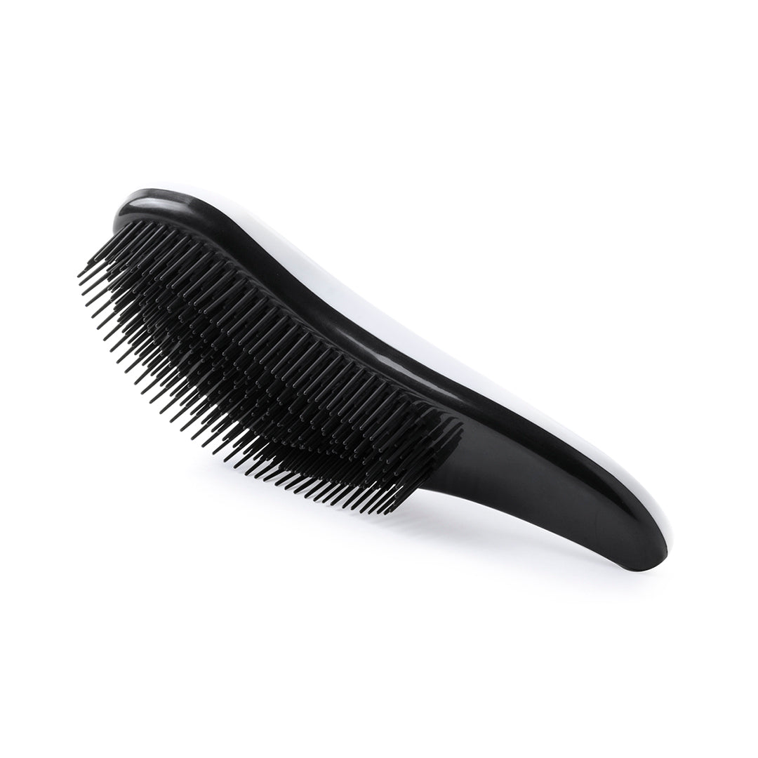 Brosse élégante à deux tons pour une esthétique sobre.
