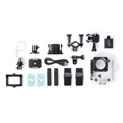 Caméra de sport, capture vidéo hd 720p, batterie 900 mAh KOMIR kit avec accessoires
