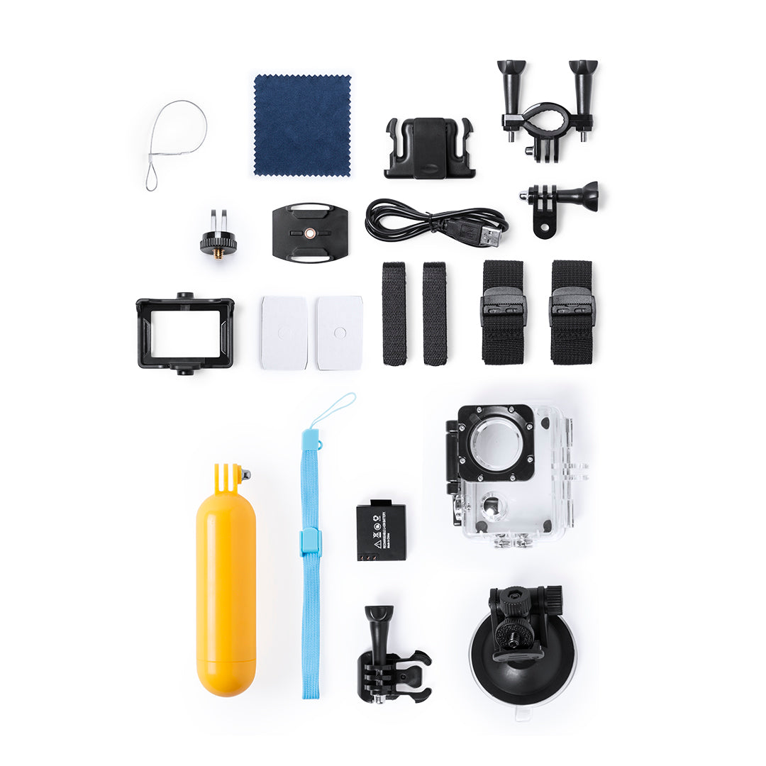 Caméra sportive 4k, batterie 900 mAh GARRIX kit avec accessoires