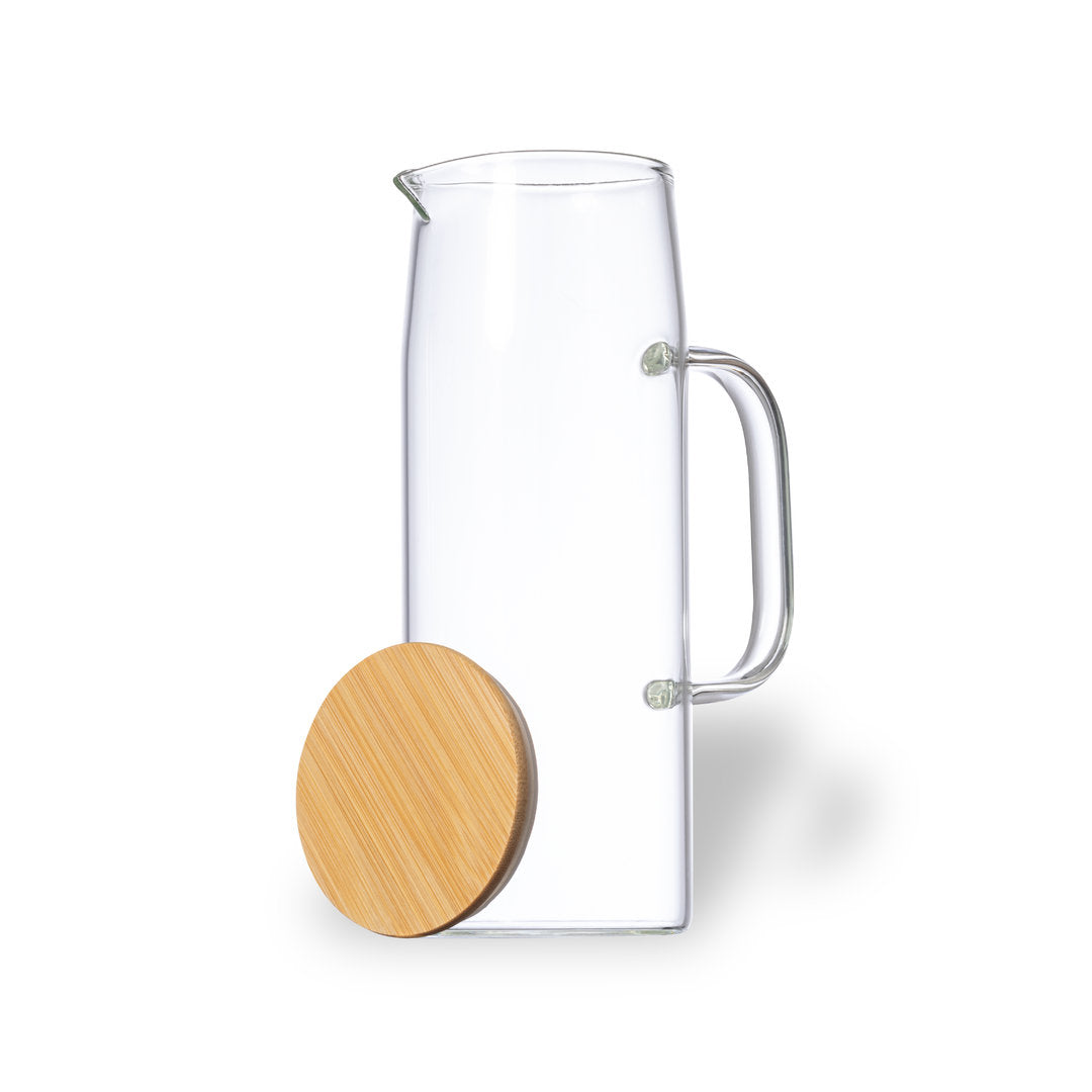 Carafe de 1,25 l en verre borosilicate DIBRIX logo entreprise