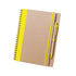 Carnet à spirales avec couverture en carton recyclé 60 feuilles, stylo en carton recyclé inclus TUNEL jaune