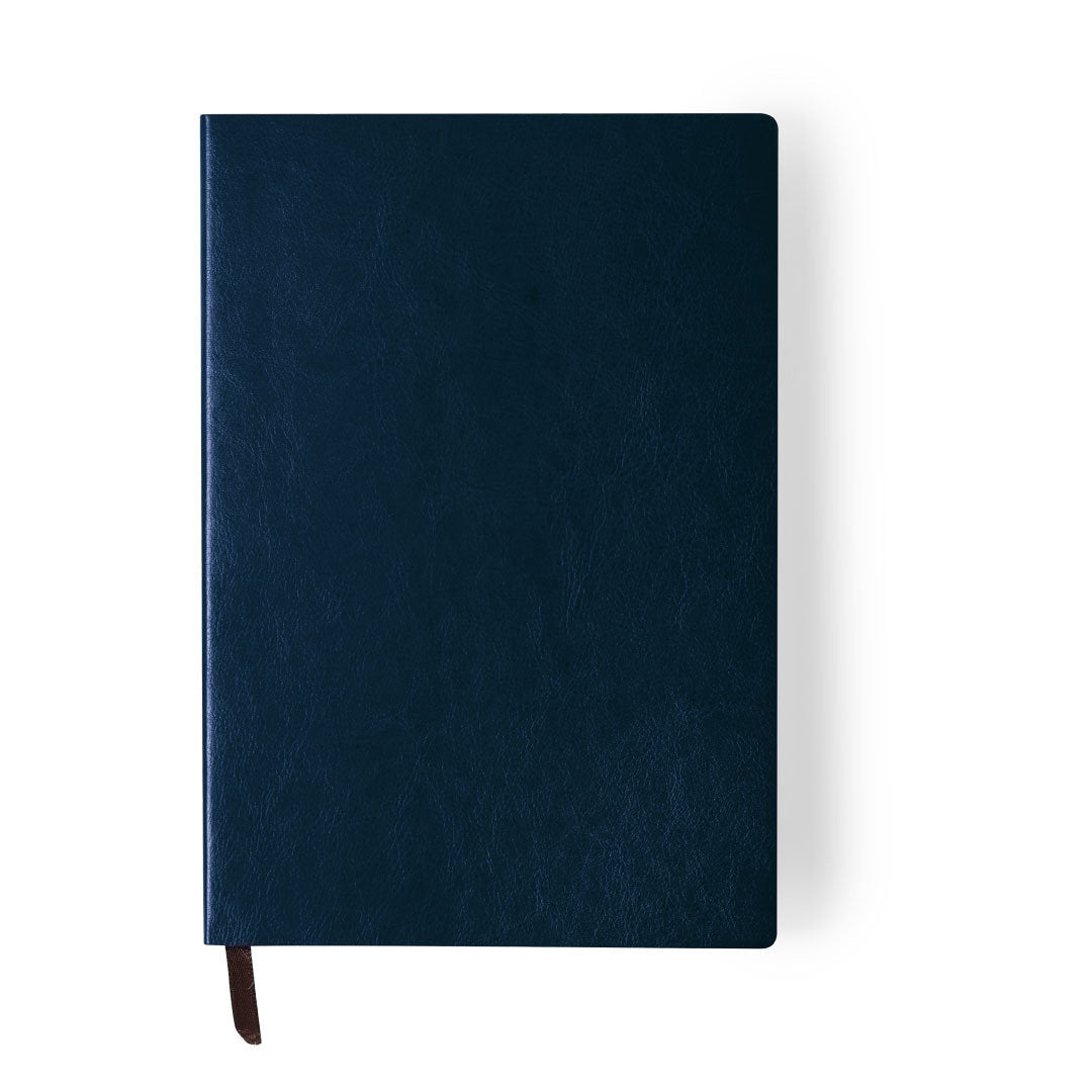 Carnet A5 100 feuilles en similicuir PALDON bleu