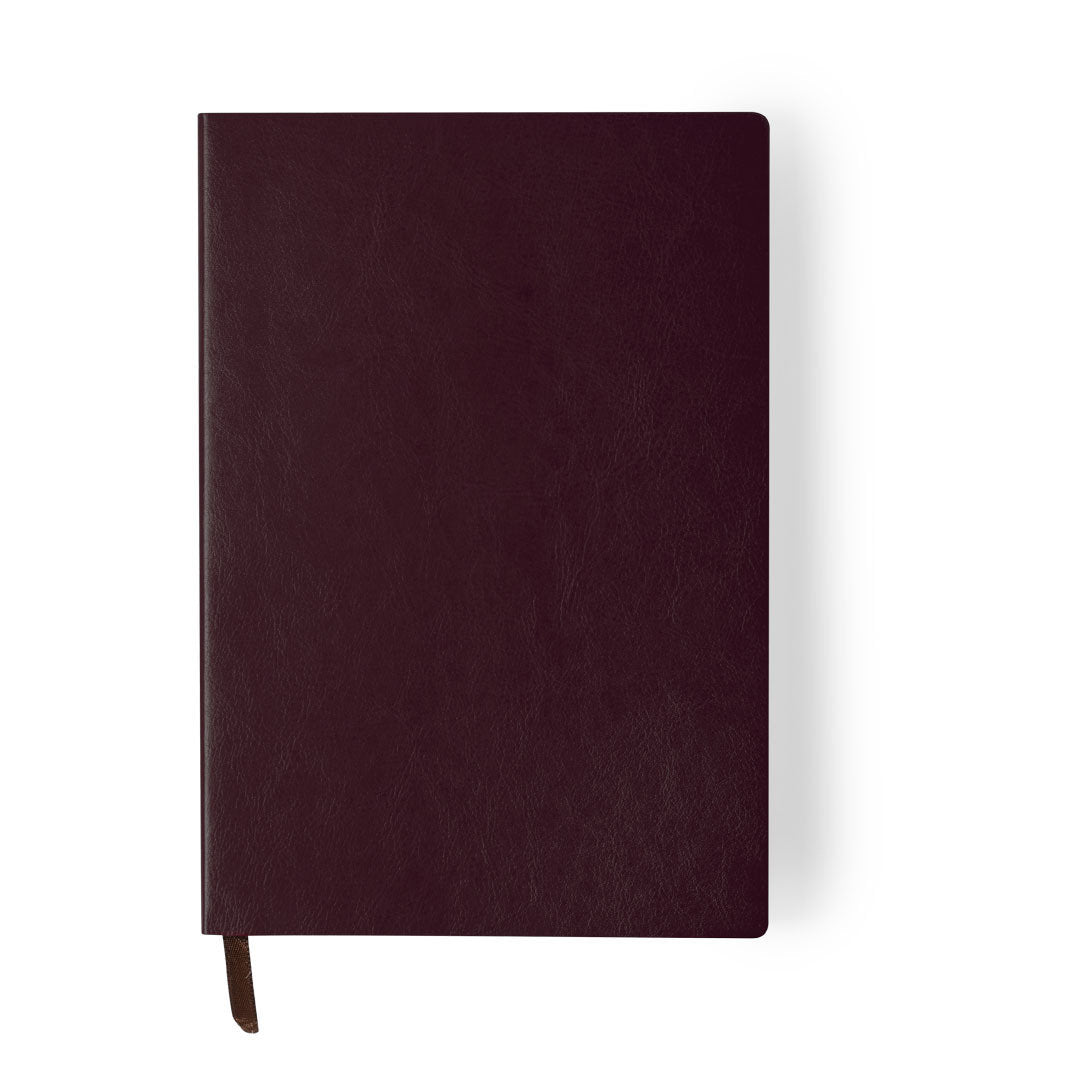 Carnet A5 100 feuilles en similicuir PALDON bordeaux