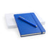 Carnet de notes avec 100 feuilles avec couverture en similicuir et stylo assorti MARDEN bleu
