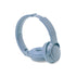 Casque audio bluetooth 5.0 avec jack 3,5 mm, batterie 200 mAh bleu logo entreprise