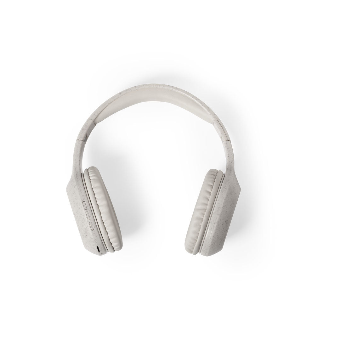 Optez pour une écoute responsable avec ce casque en paille de blé. Doté d'une connexion Bluetooth® 5.0, d'une radio FM et d'une fente pour carte Micro SD. Confort assuré avec ses coussinets ergonomiques. Présenté dans un emballage éco-conçu