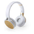 Casque bluetooth avec port jack 3.5mm et batterie 200mAh en bambou et abs 