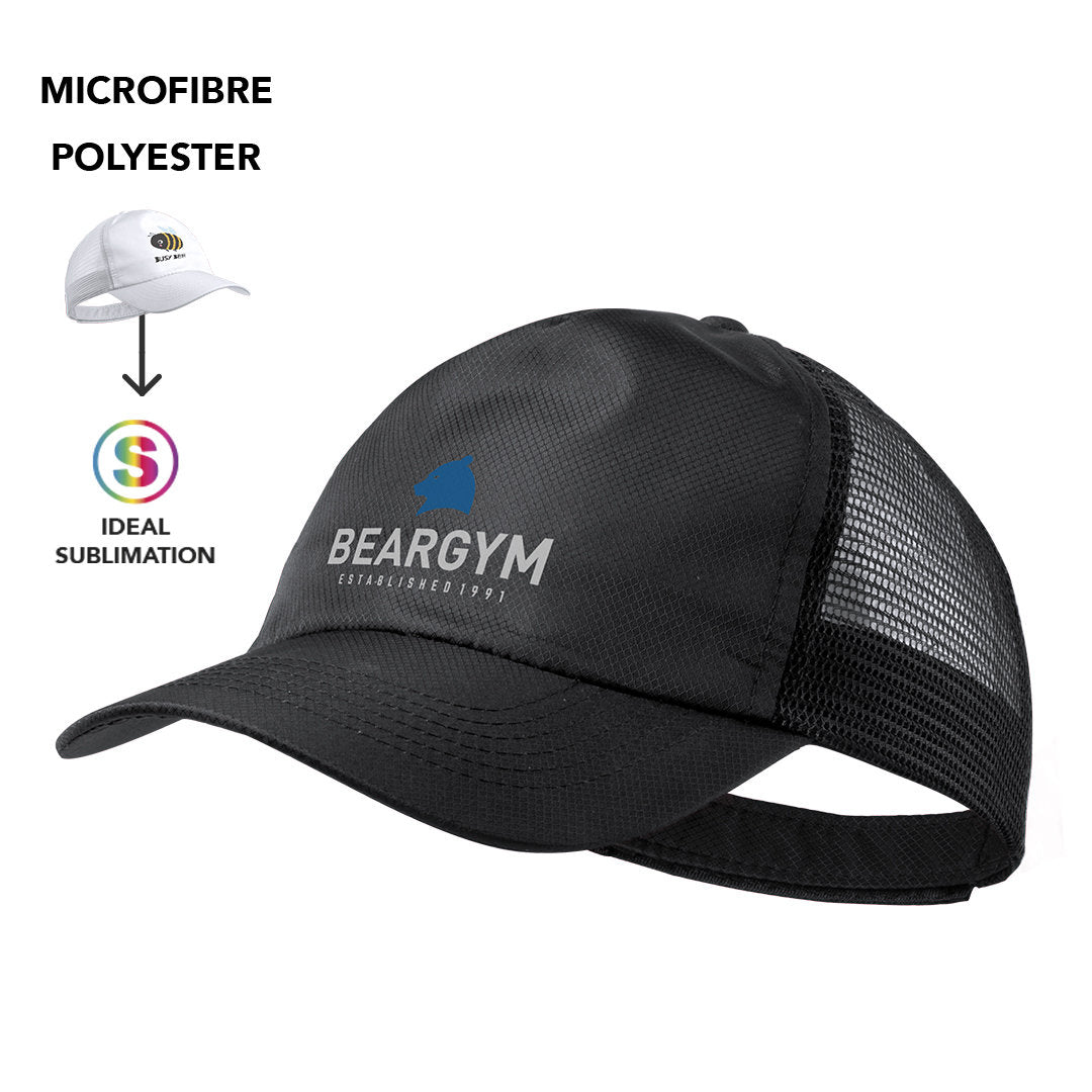 Casquette 5 panneaux en microfibre polyester HARUM