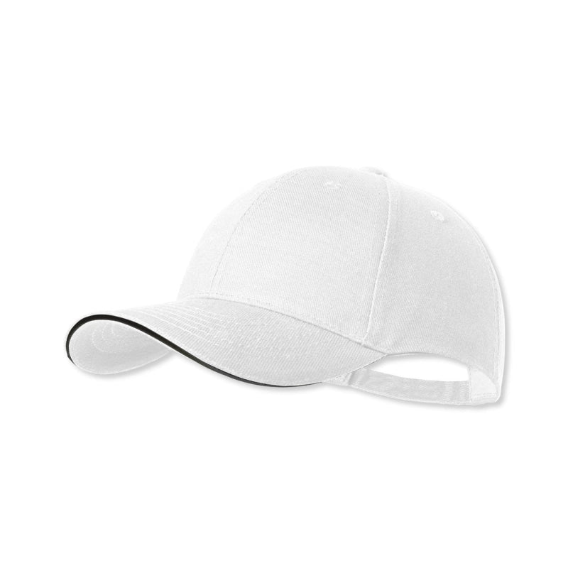 Casquette 6 Pans En Coton Peigné Résistant 250G/M2 Linnea Blanc Casquettes