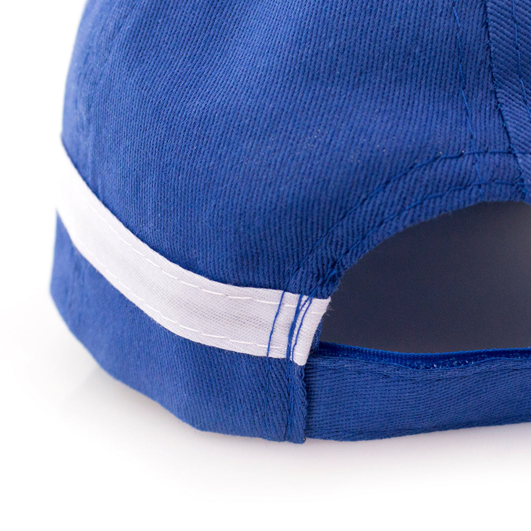 Casquette à 5 panneaux en 100% coton avec liseré contrasté sur la visière et les côtés LINE