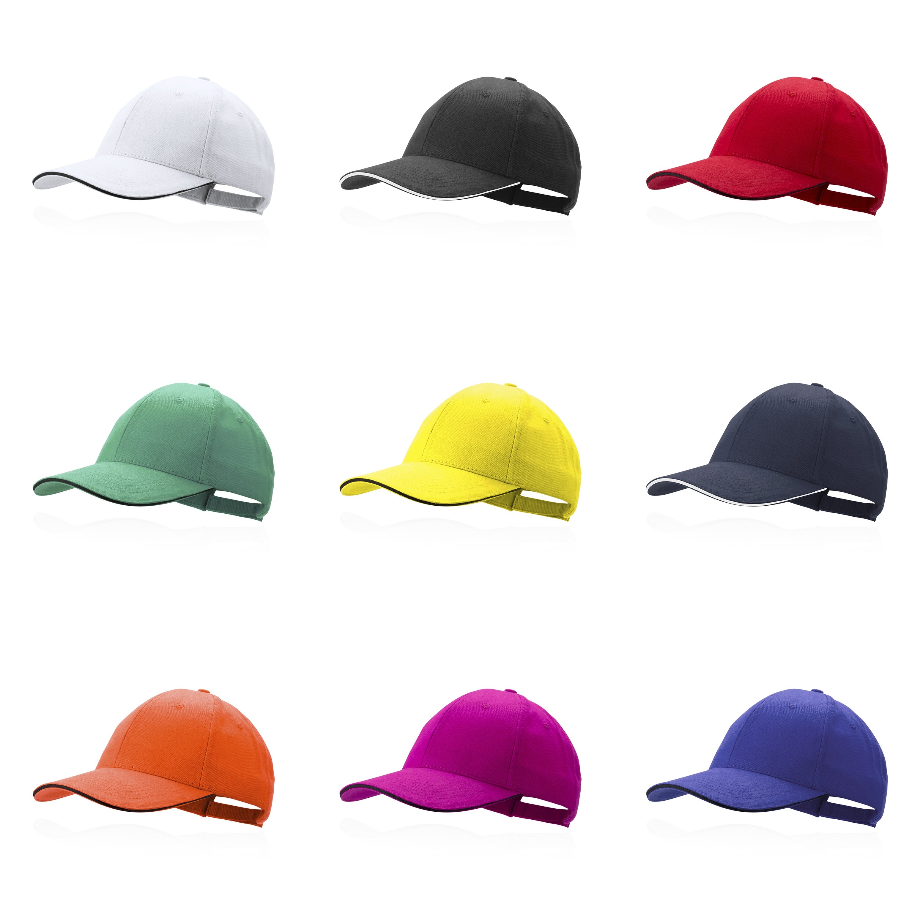 Casquette à 6 panneaux en 100% coton peigné RUBEC