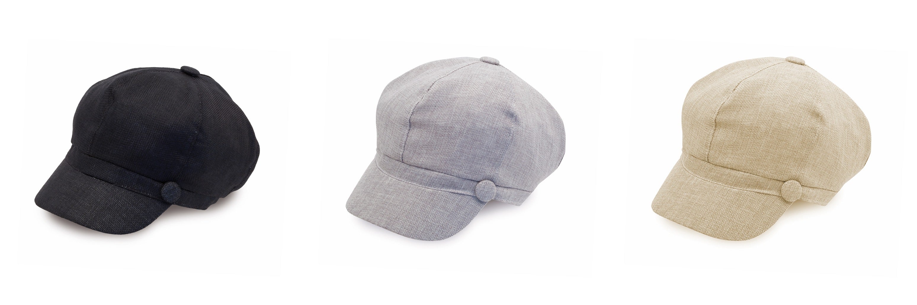 Casquette avec fermeture élastique en lin DANAE