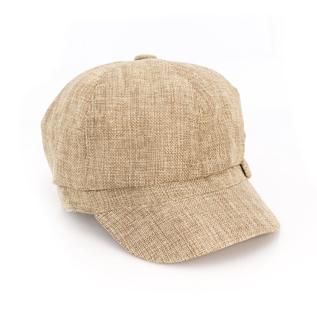 Casquette avec fermeture élastique en lin DANAE