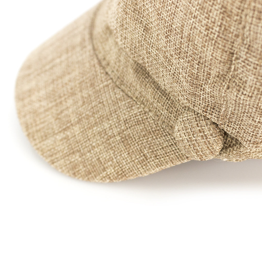 Casquette avec fermeture élastique en lin DANAE