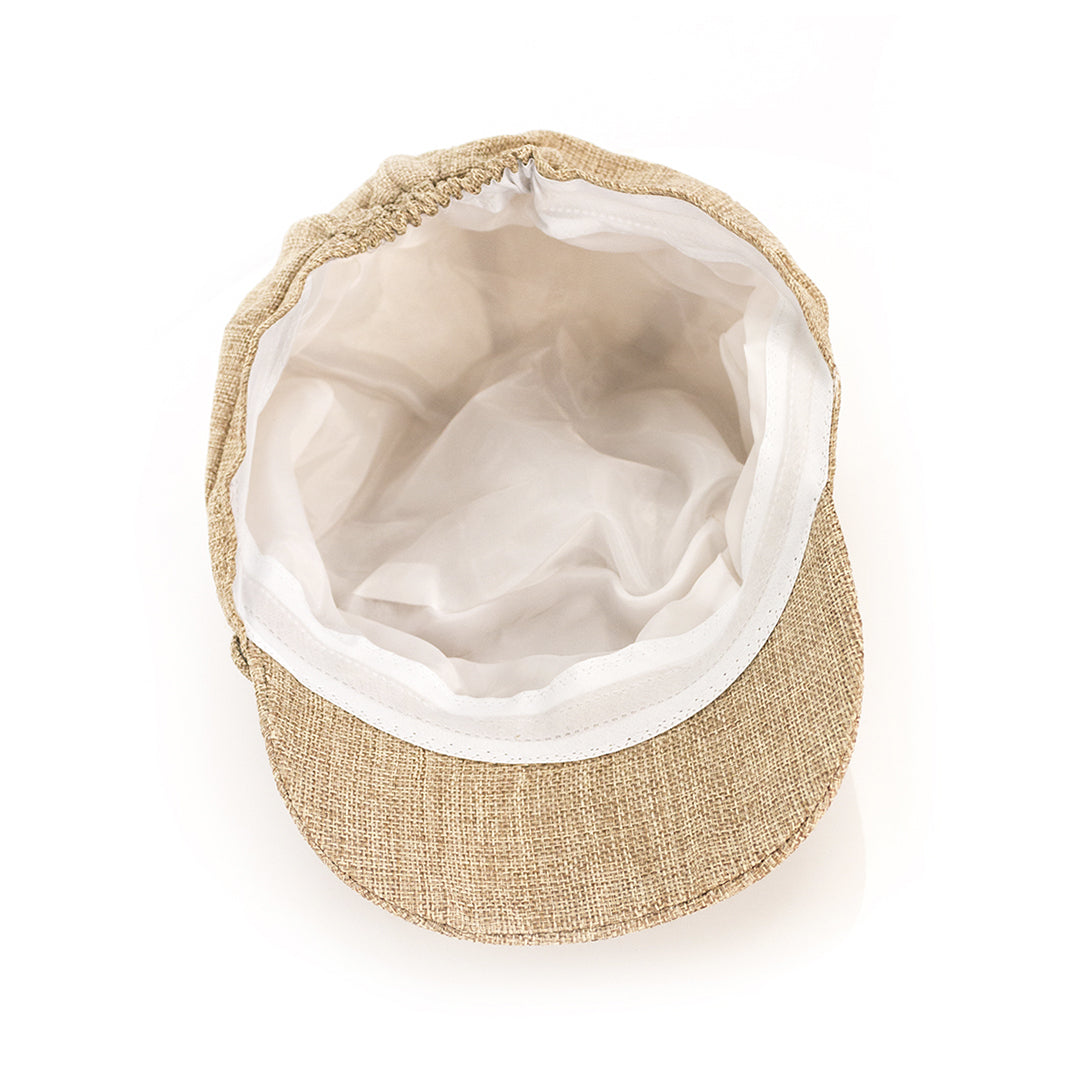 Casquette avec fermeture élastique en lin DANAE
