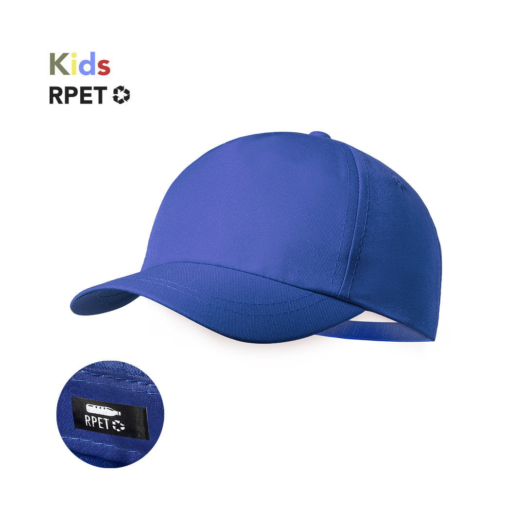 Casquette pour enfant à 5 panneaux en polyester RPET résistant