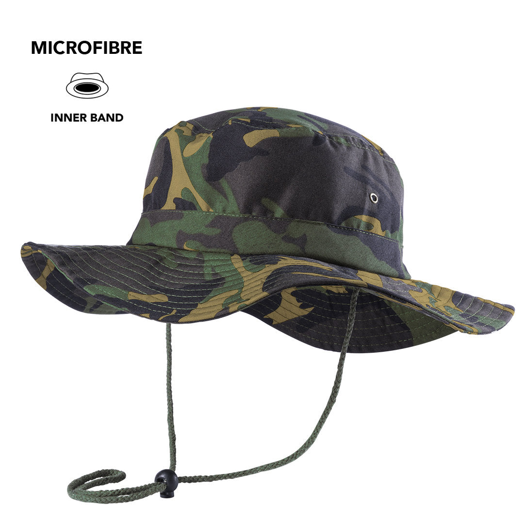 Chapeau motif camouflage en microfibre résistante DRAKEN