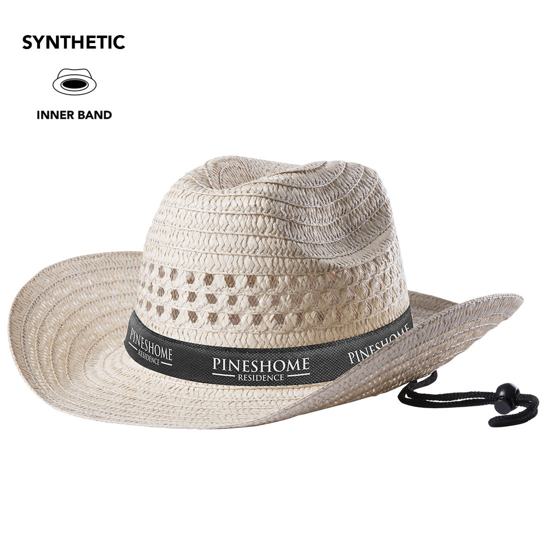 Chapeau texan de en matière synthétique avec ruban intérieur confortable assorti TEXAS