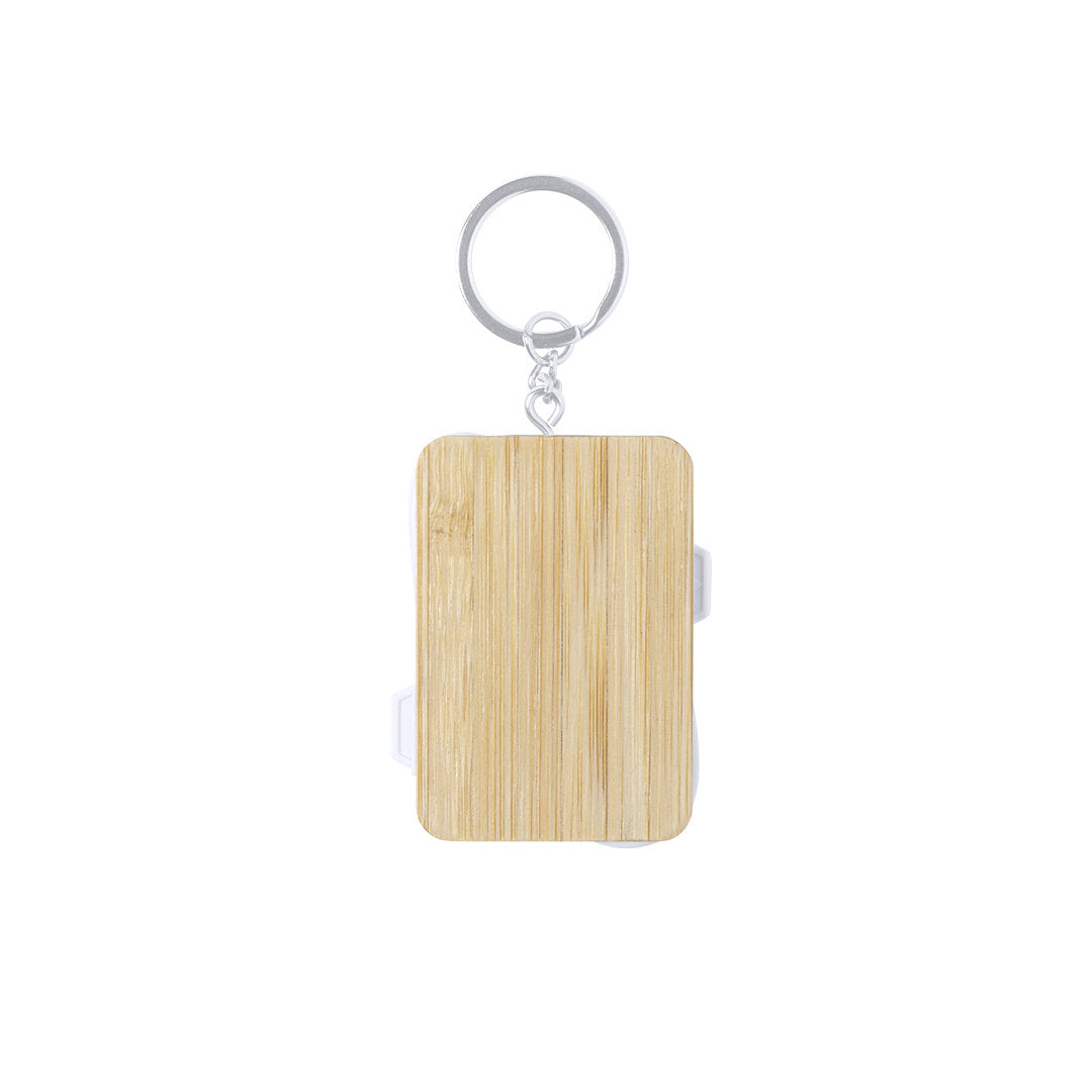 Chargeur porte clés en bambou RUSELL personnalisable avec logo