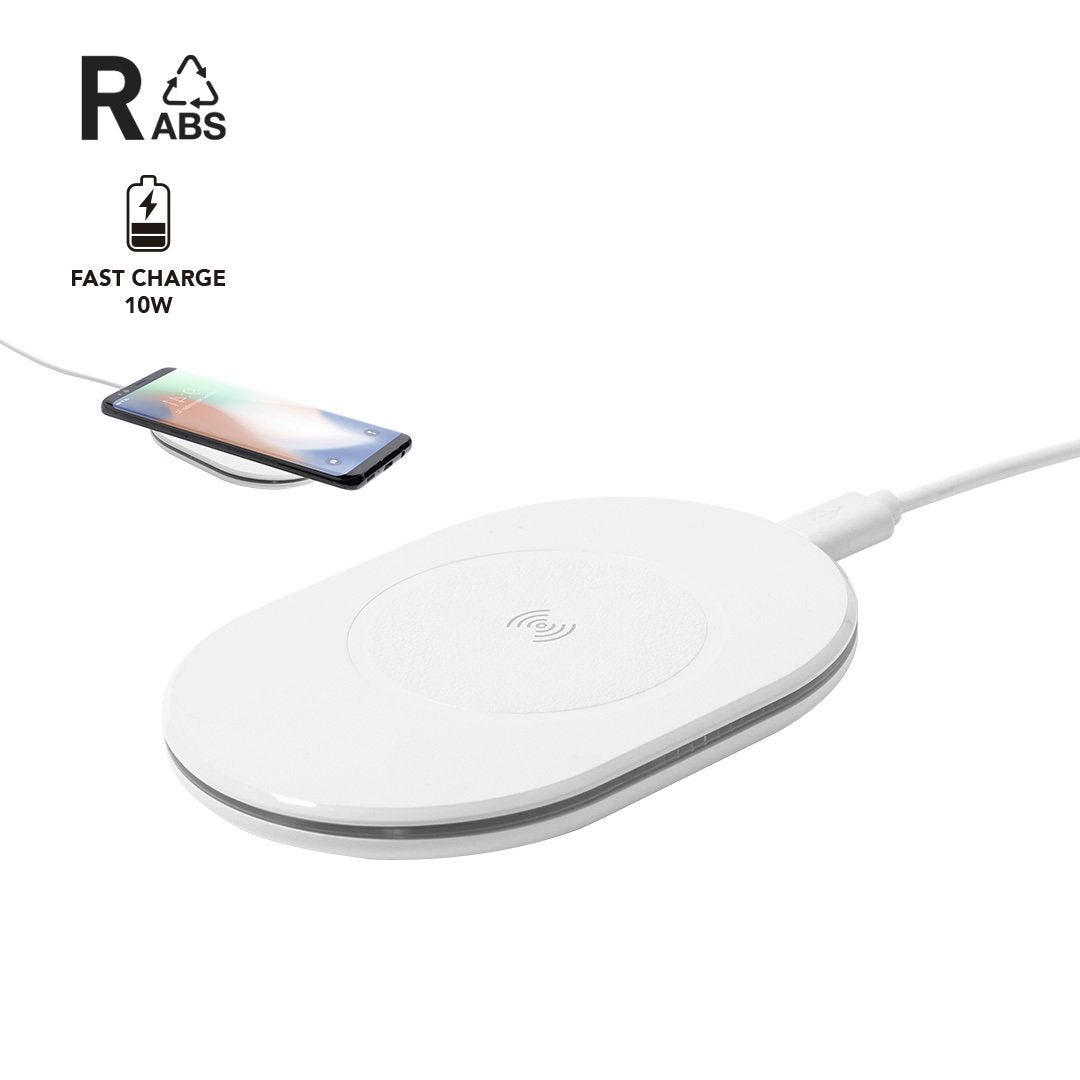 Chargeur sans fil 10W avec un design ovale pratique