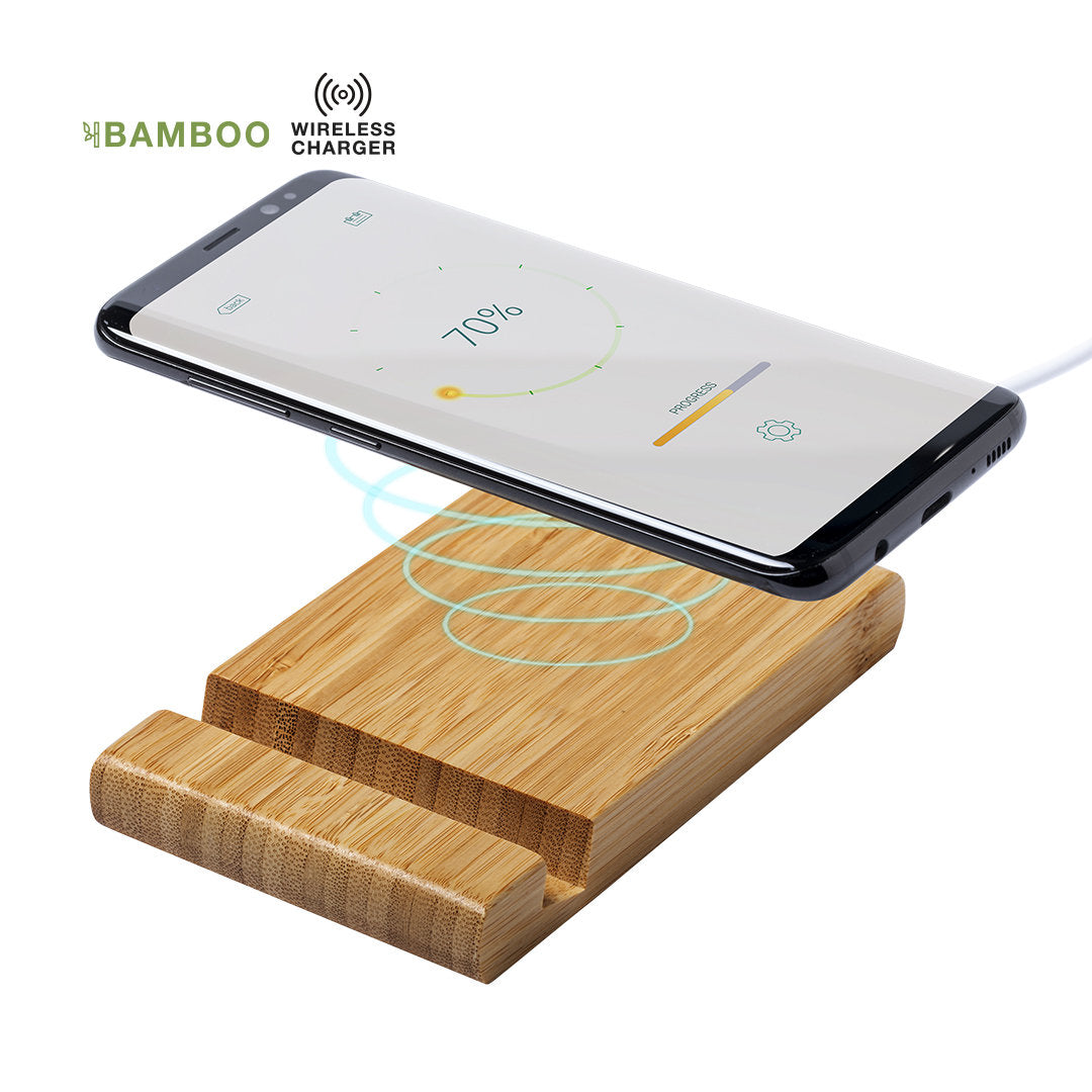 Chargeur sans fil 15 watts en bambou